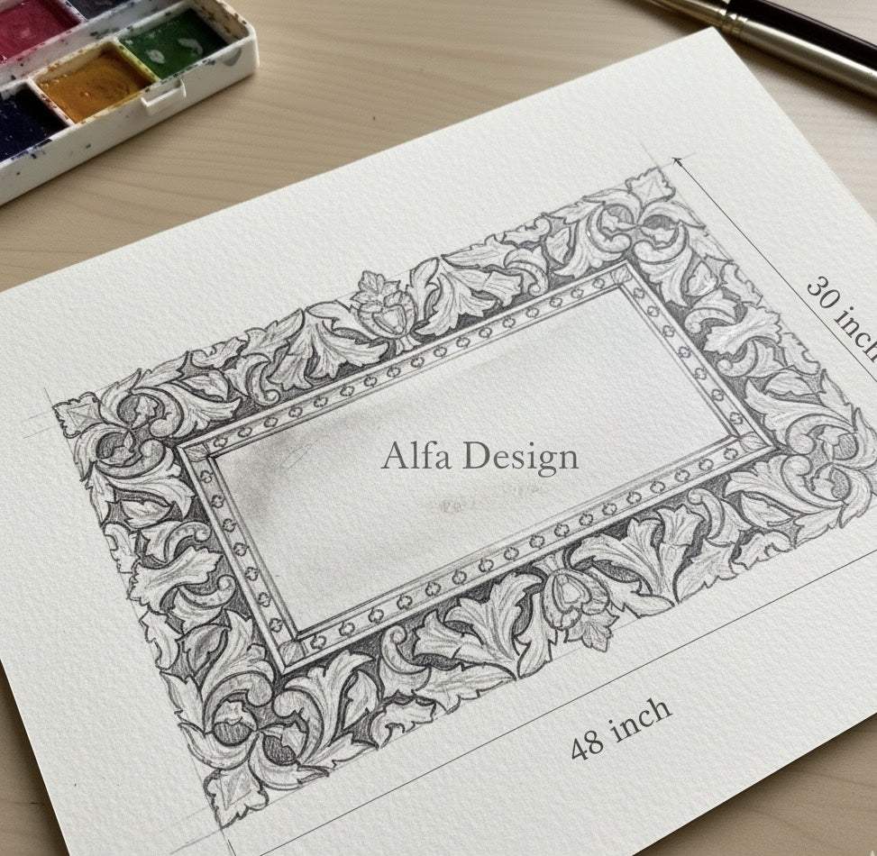 Antique Wall Mirror Italian Venetian-Inspired