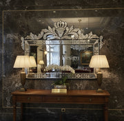 Venetian Rectangle Wall Mirror Italian Finished