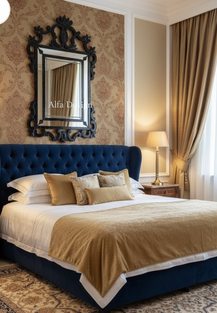 Murano Stle Black Venetian Mirror