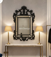 Murano Stle Black Venetian Mirror