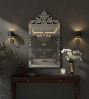 Venetian Contemporary Wall Mirror 24”x36