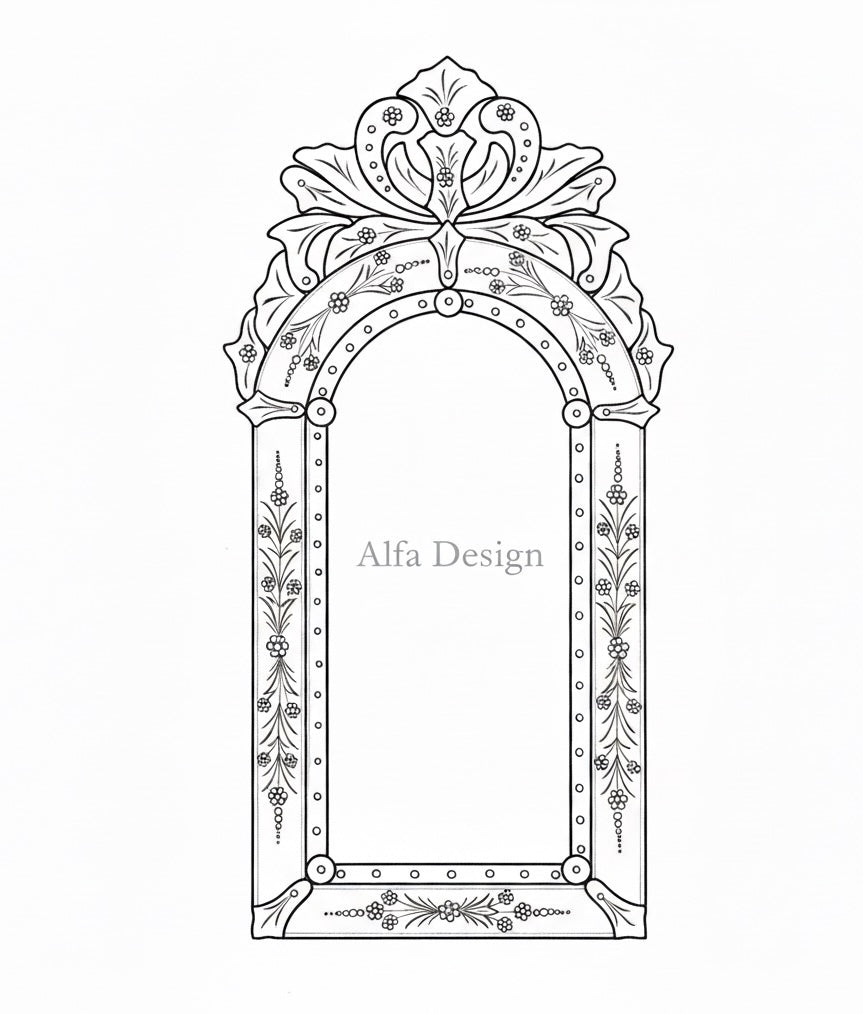 Venetian Wall Mirror 40"x20"inch