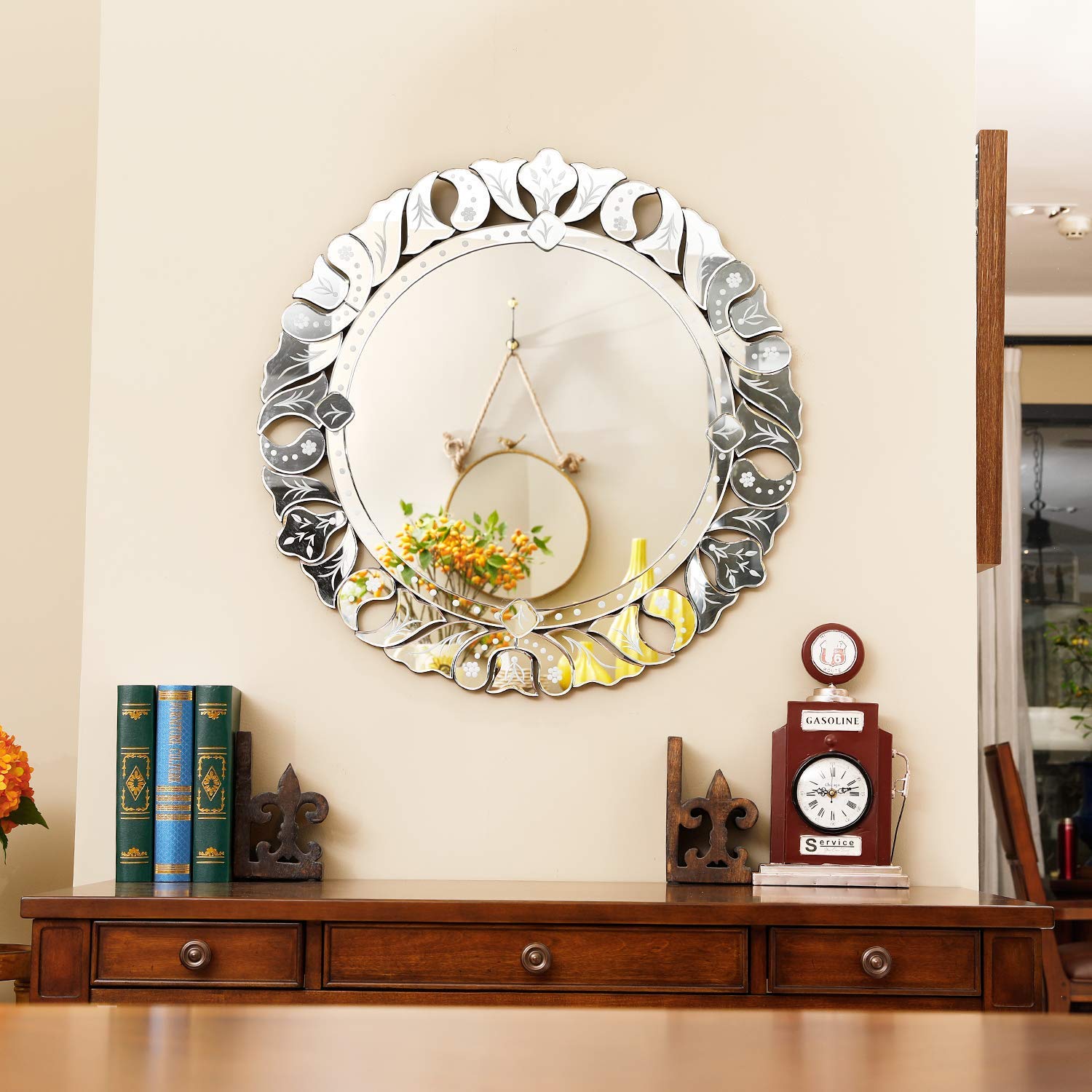 Wall Circle Venetian Round Mirror 31.5" inch