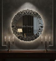 Wall Circle Venetian Round Mirror 31.5" inch