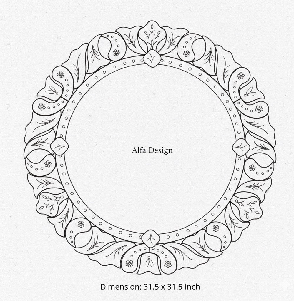 Wall Circle Venetian Round Mirror 31.5" inch