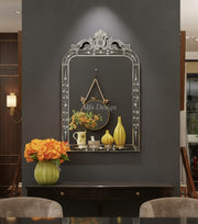 Wood Frame Mirror 39.5”x25 Wall Venetian