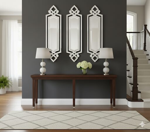 3 Pack Silver Mirrored Wrap Wall-Mounted Mirrors