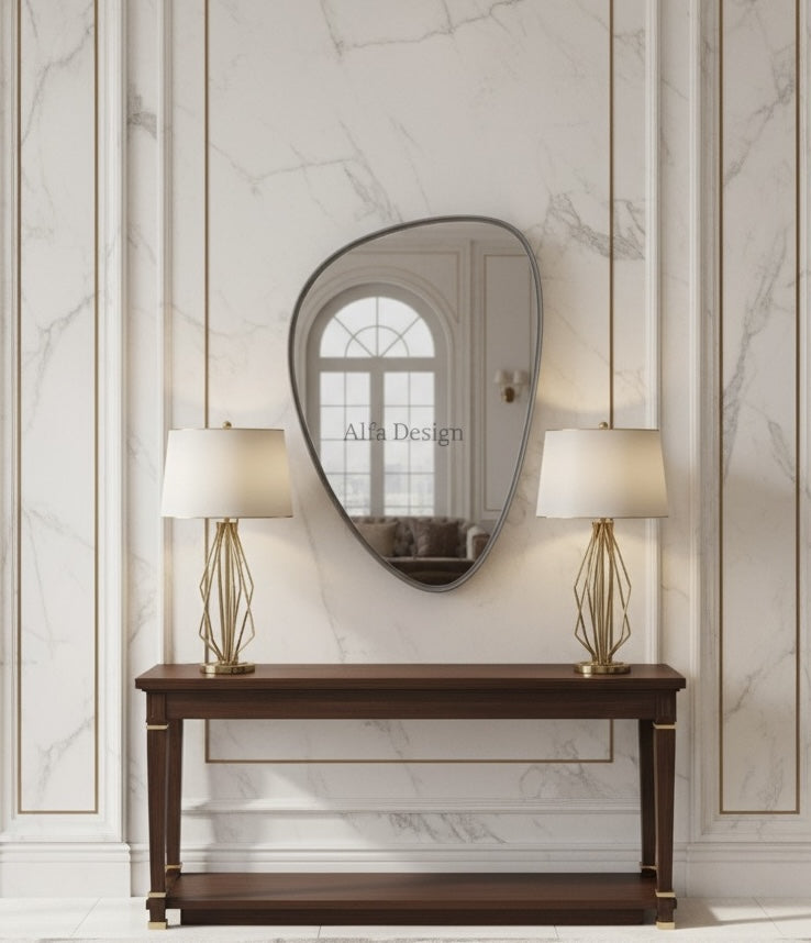 Wood Frame Wall Bathroom Mirror