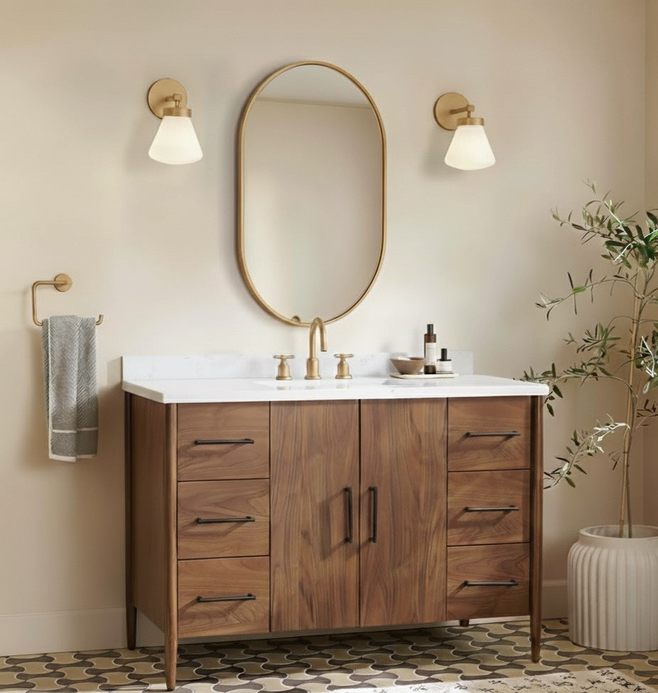 Capsule Wood Framed Wall Mirror