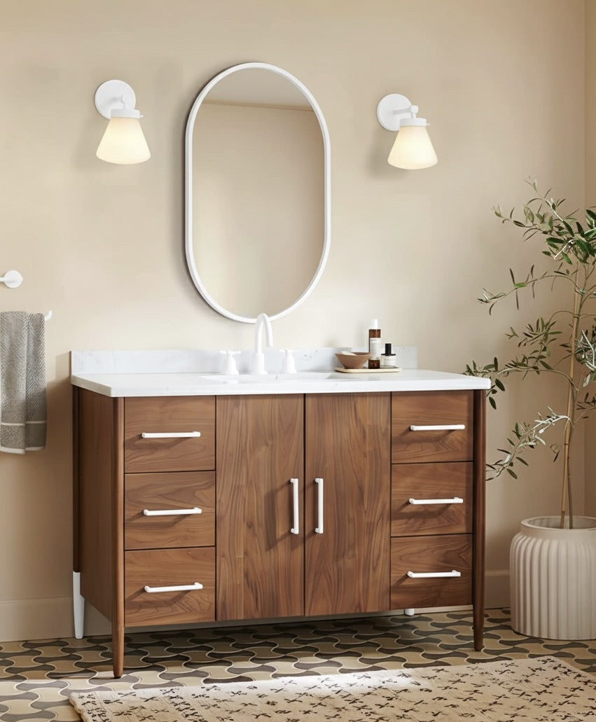 Capsule Wood Framed Wall Mirror