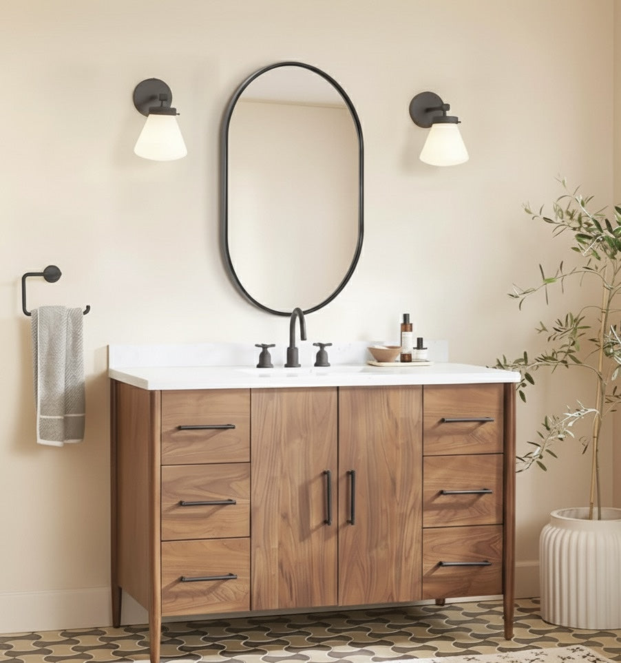 Capsule Wood Framed Wall Mirror