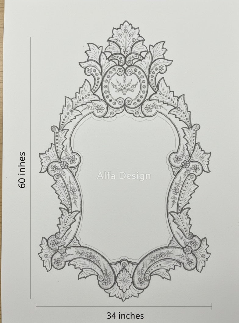 Etlanta Antique Wall Mirror Italian Venetian Mirror