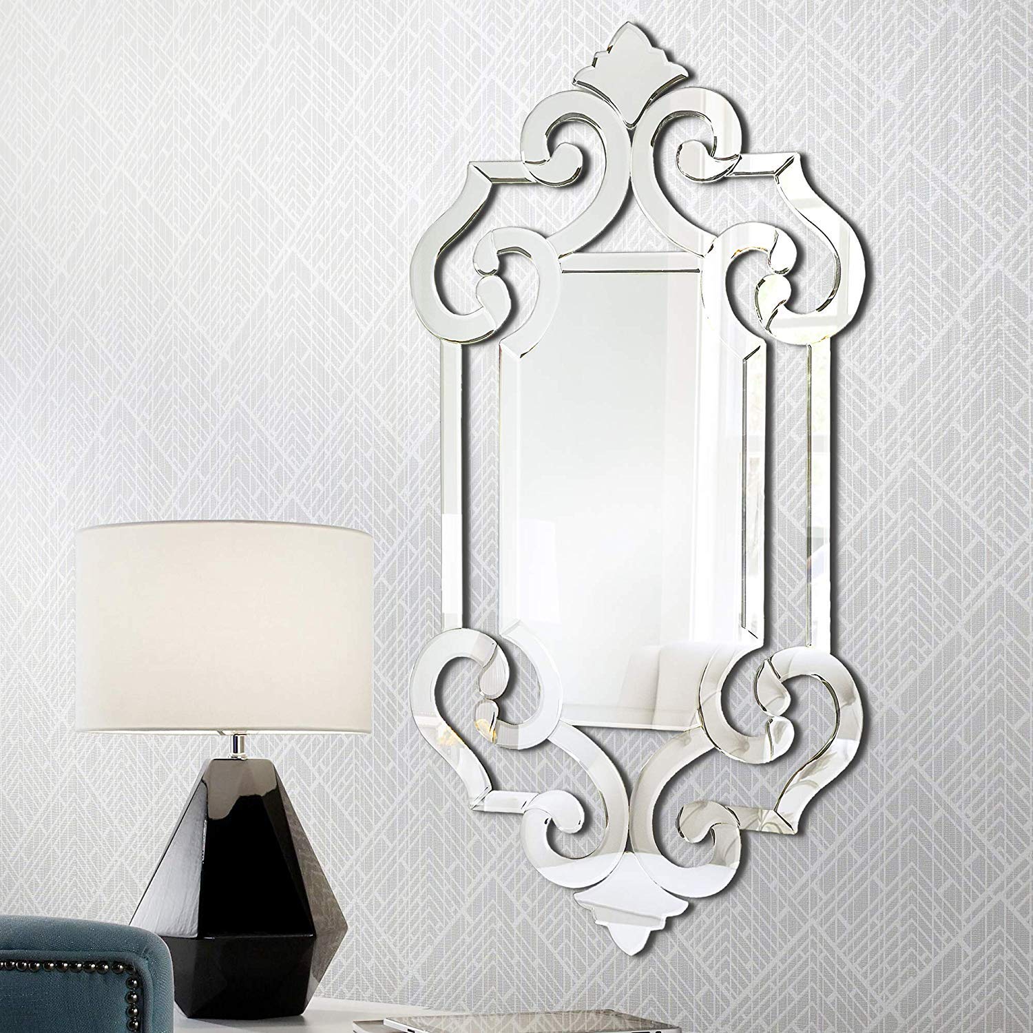 Modern Venetian Modern Wall Mirror 48"x24" inch