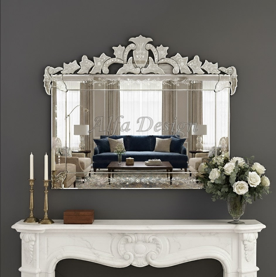 Horizontal Venetian Mirror 41"x31" inch