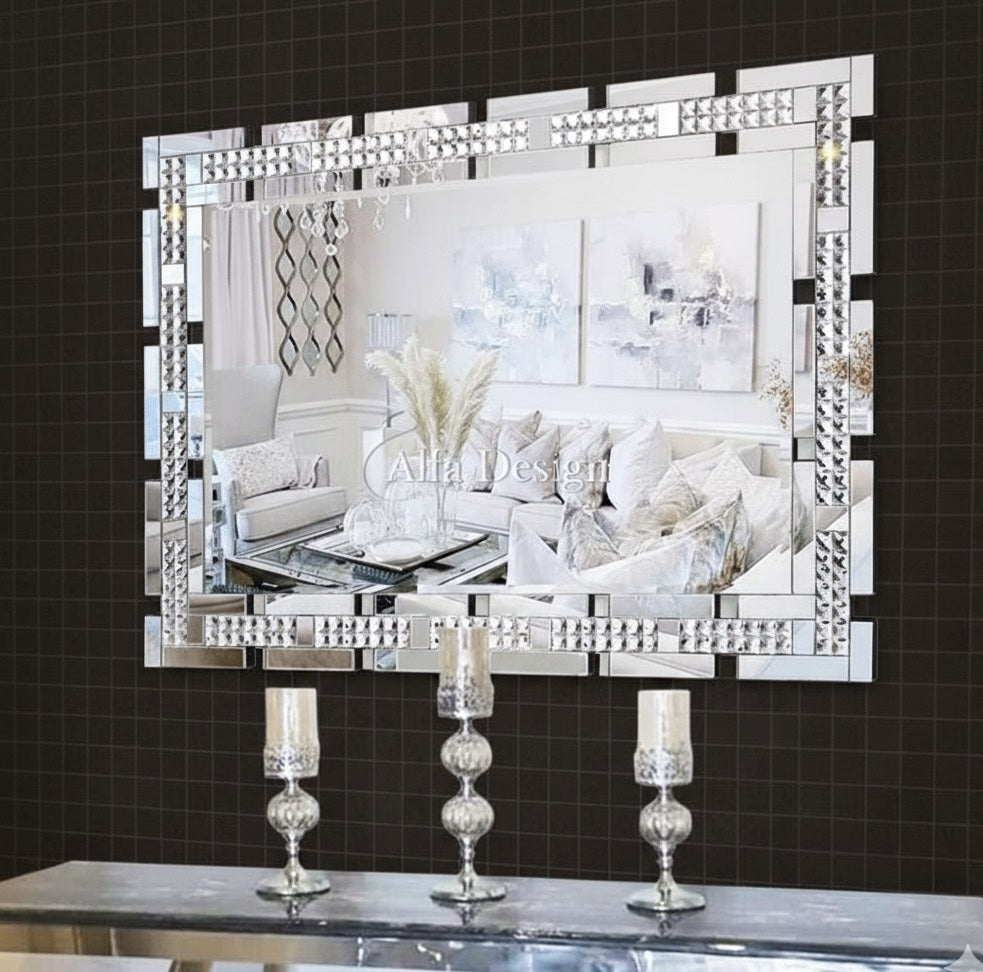 Crystal Decorative Wall Mirror 36" x 24"