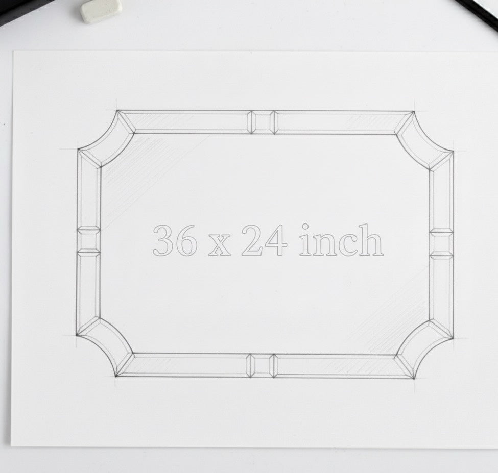 Modern Decorative Wall Mirror 36" x 24"