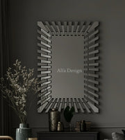 Starburst All Glass Stylised Wall Mirror