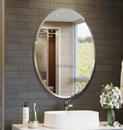 Frameless Bathroom Oval Mirror