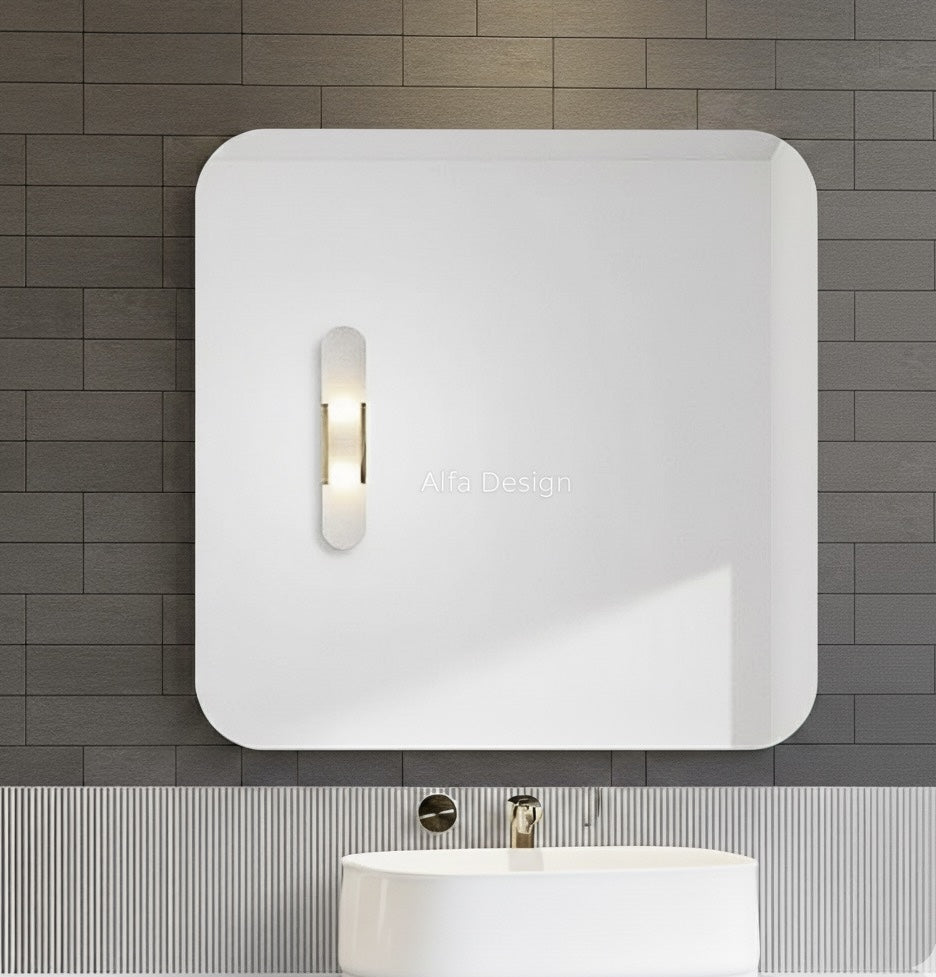 Frameless Bathroom Square Mirror