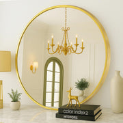 Metal Framed Wall Round Mirror