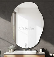 Irregular Frameless Bathroom Wall Mirror