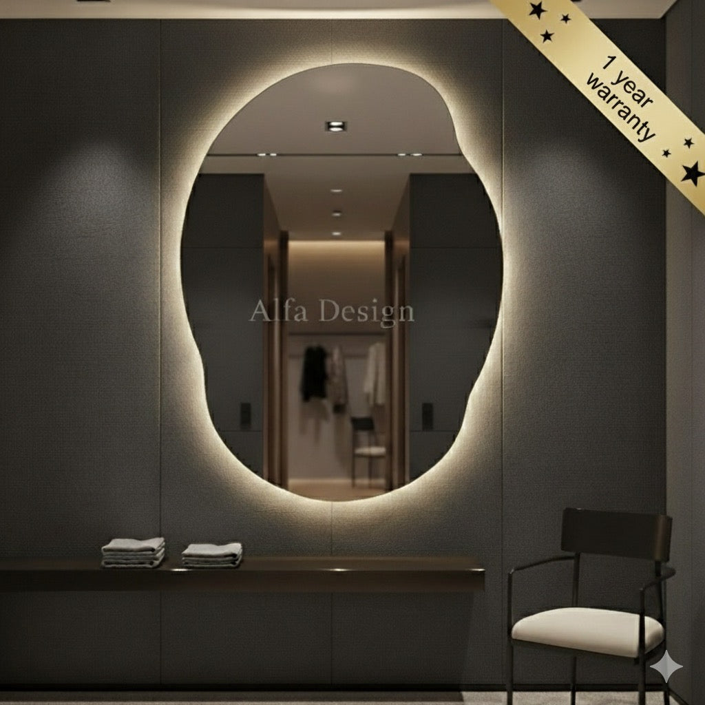 LED Irregular Bathroom Wall Mirror