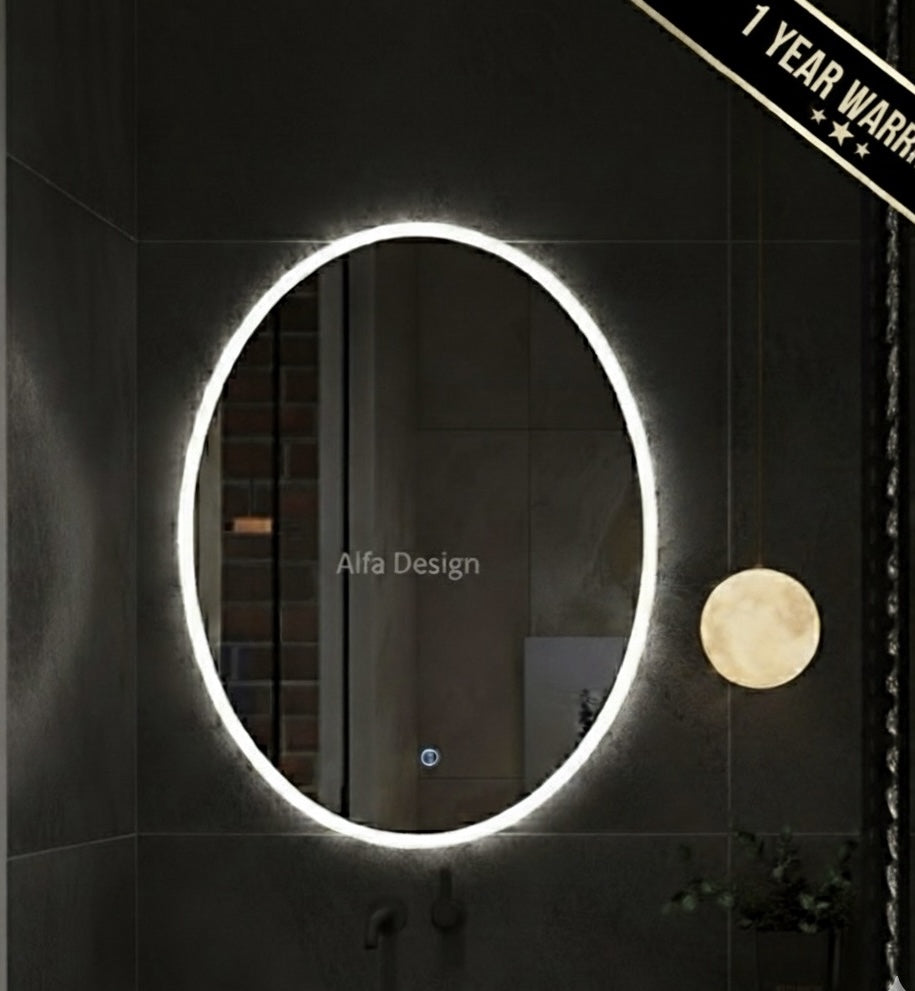 LED Oval Bathroom Wall Mirror