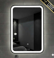 LED Black Framed Wall Rectangular Mirror