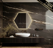 LED Hexagonal Backlite Mirror