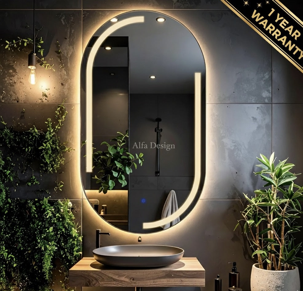 LED Capsule Wall Mirror