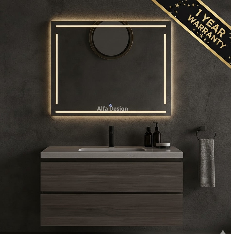 LED Rectangular Bathroom Wall Mirror