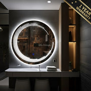 LED Round Designer Eclipse Mirror