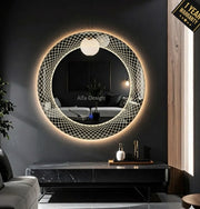 LED Round Designer Mirror