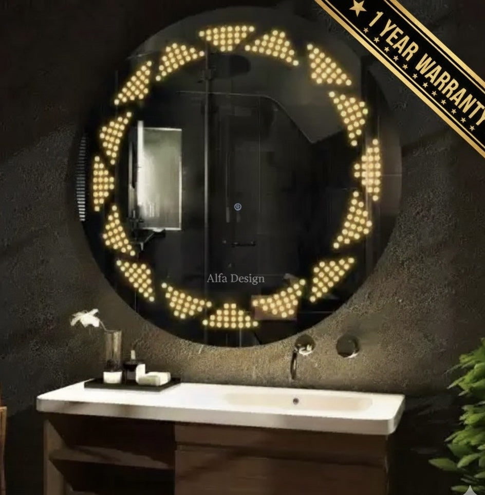 LED Round Frontlite Mirror