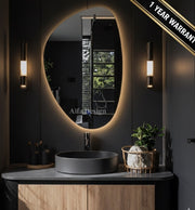 LED Irregular Drop Bathroom Wall Mirror