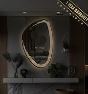 LED Irregular Drop Bathroom Wall Mirror