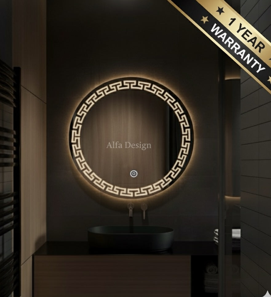 LED Round Eternal Wall Mirror Frontlite