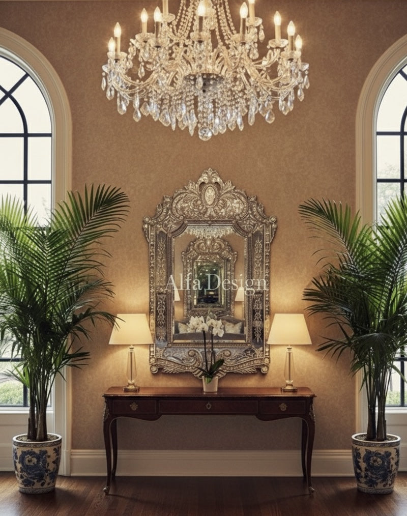 Arch Antique Wall Mirror Italian Venetian Inspired