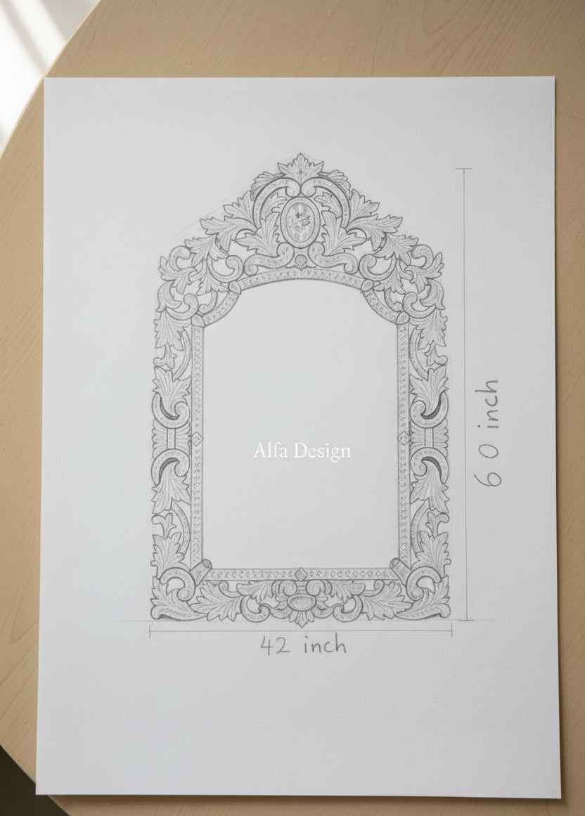 Paris Antique Wall Mirror Venetian Inspired