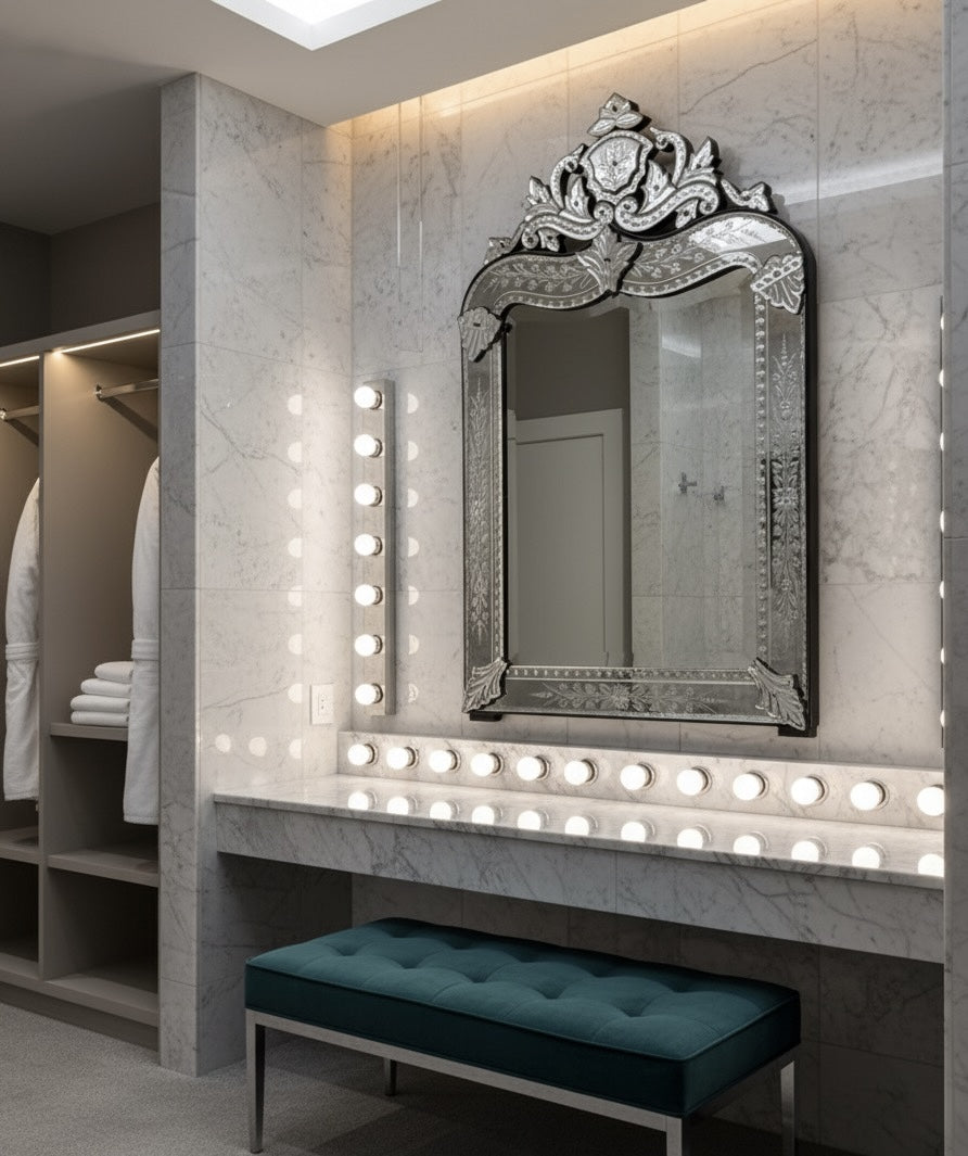 Sandy Model Wall Venetian Mirror