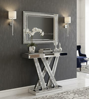 35.4" Console Table and Wall Mirror Set