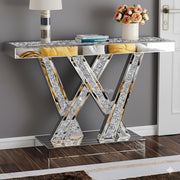 Inlay Diamond Crush Console Table
