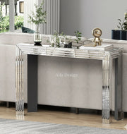 Line Design Mirror Console Table