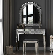 Crystal Contemporary Console Table with Mirror & Stool
