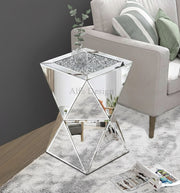 Pregaspor Silver Mirrored End Coffee Table