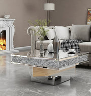 Square Diamond Crush Mirrored Coffee Table