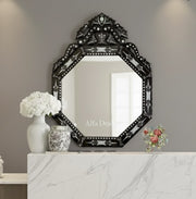 Black Octa Model Wall Venetian Mirror