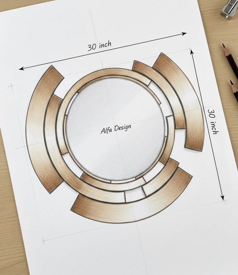 Brownz Contemporary Decorative Wall Mirror