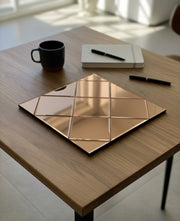 Square diamiond Cut Wall Bevelled Mirror (Pack of 2)