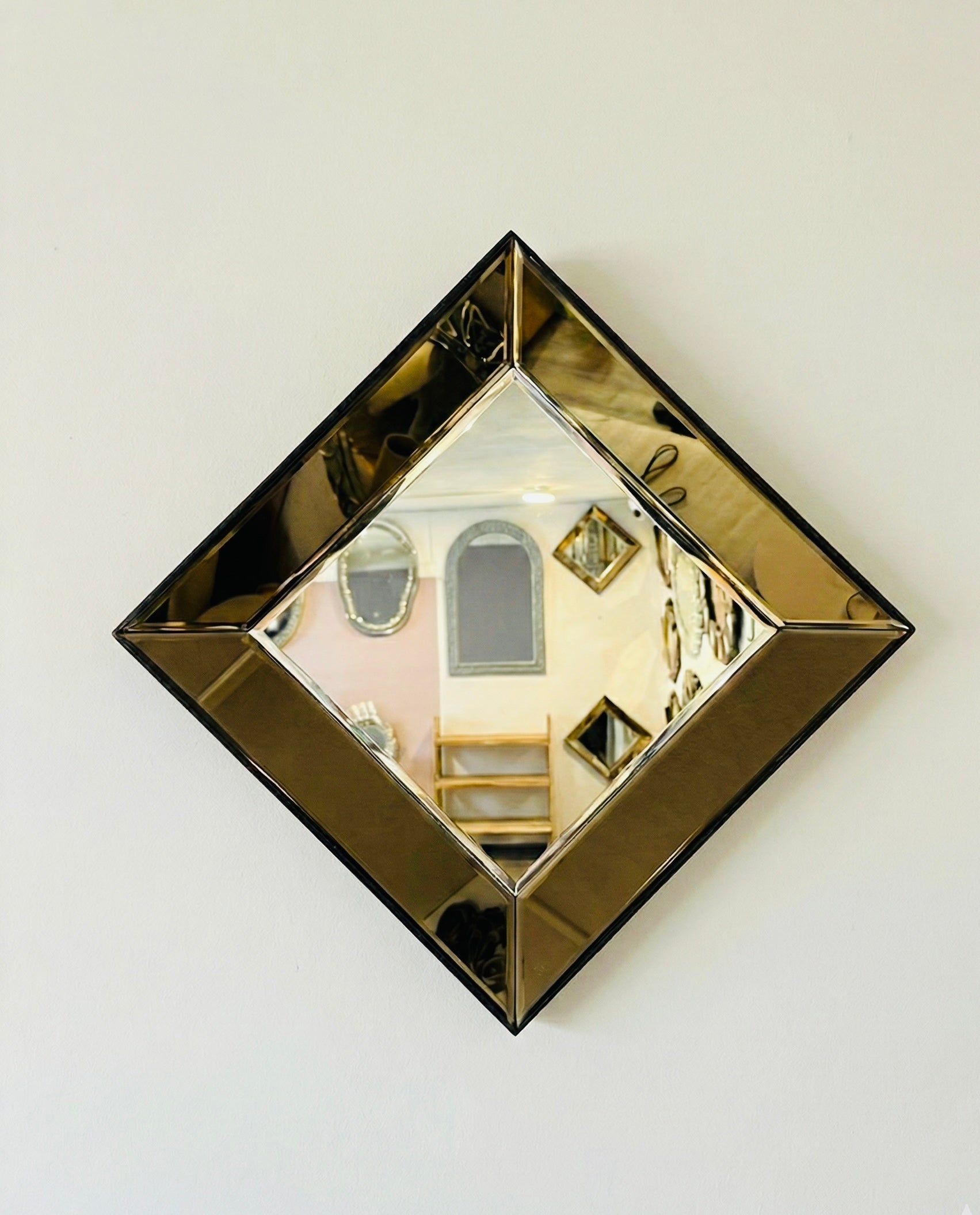 Square Wall Bevelled Mirror ( Pack of 3)